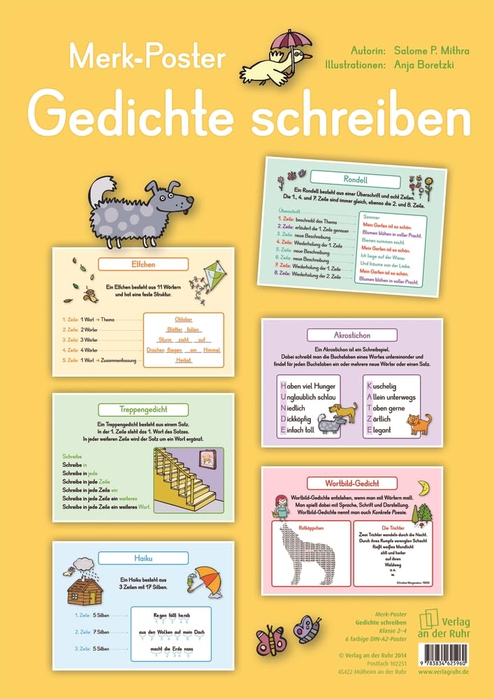 Gedichte schreiben (Merk-Poster) Poetry