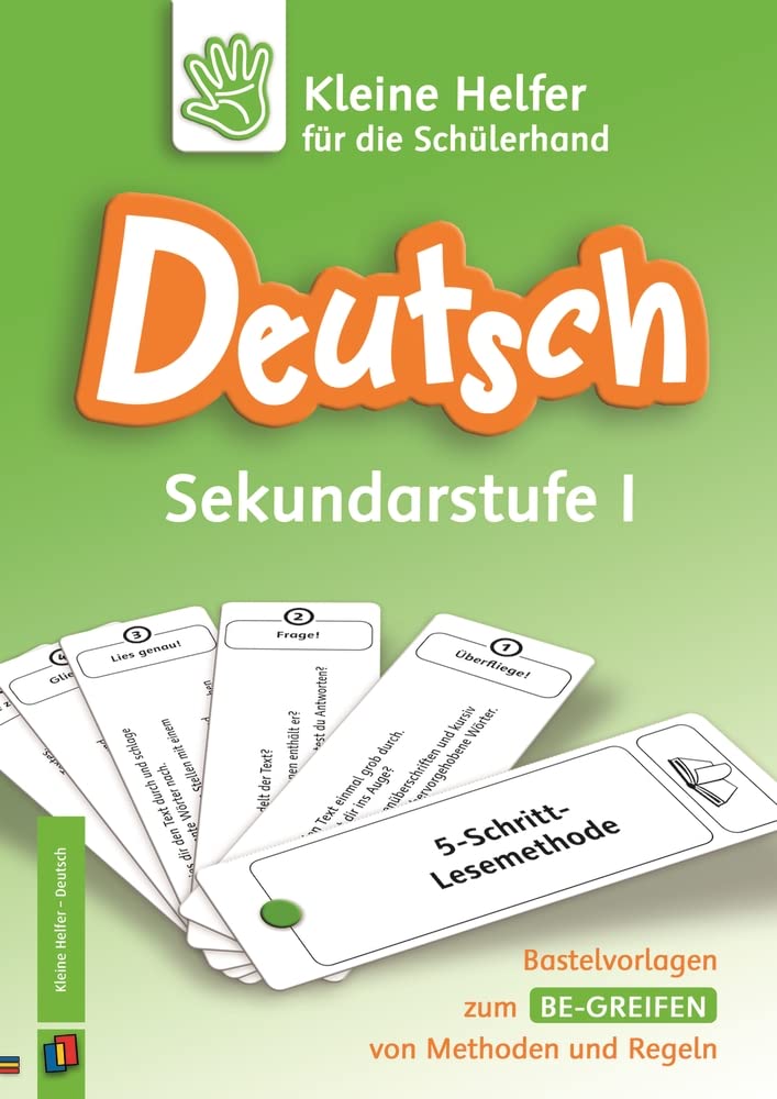 Deutsch Sekundarstufe I: Bastelvorlagen zum Be-greifen von Methoden und Regeln (Kleine Helfer für die Schülerhand) Learning & Reference