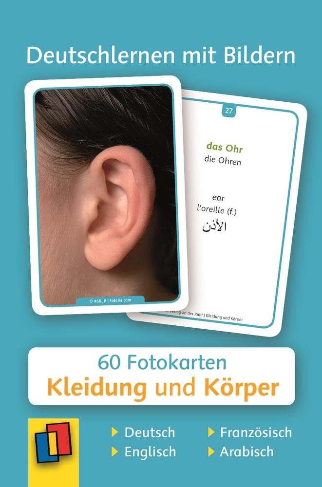 Kleidung und Körper - Deutsch, Englisch, Französisch und Arabisch: 60 Fotokarten (Deutschlernen mit Bildern) Education & Training