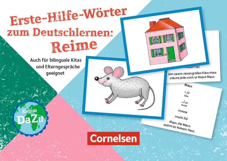 Erste-Hilfe-Wörter zum Deutschlernen: Reime: Auch für bilinguale Kitas und Elterngespräche geeignet (Deutsch lernen mit Fotokarten - Kita) Books