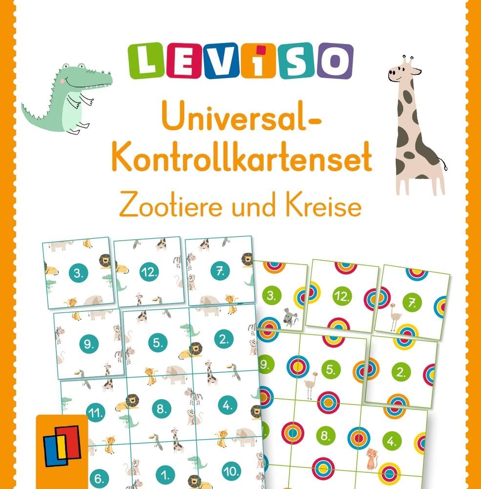 Universal-Kontrollkartenset: Zootiere und Kreise - universell einsetzbar für alle Übungshefte book