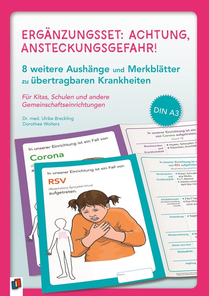 Ergänzungsset: Achtung, Ansteckungsgefahr! – 8 weitere Aushänge und Merkblätter zu übertragbaren Krankheiten: Für Kitas, Schulen und andere Gemeinschaftseinrichtungen Health, Nutrition & Fitness
