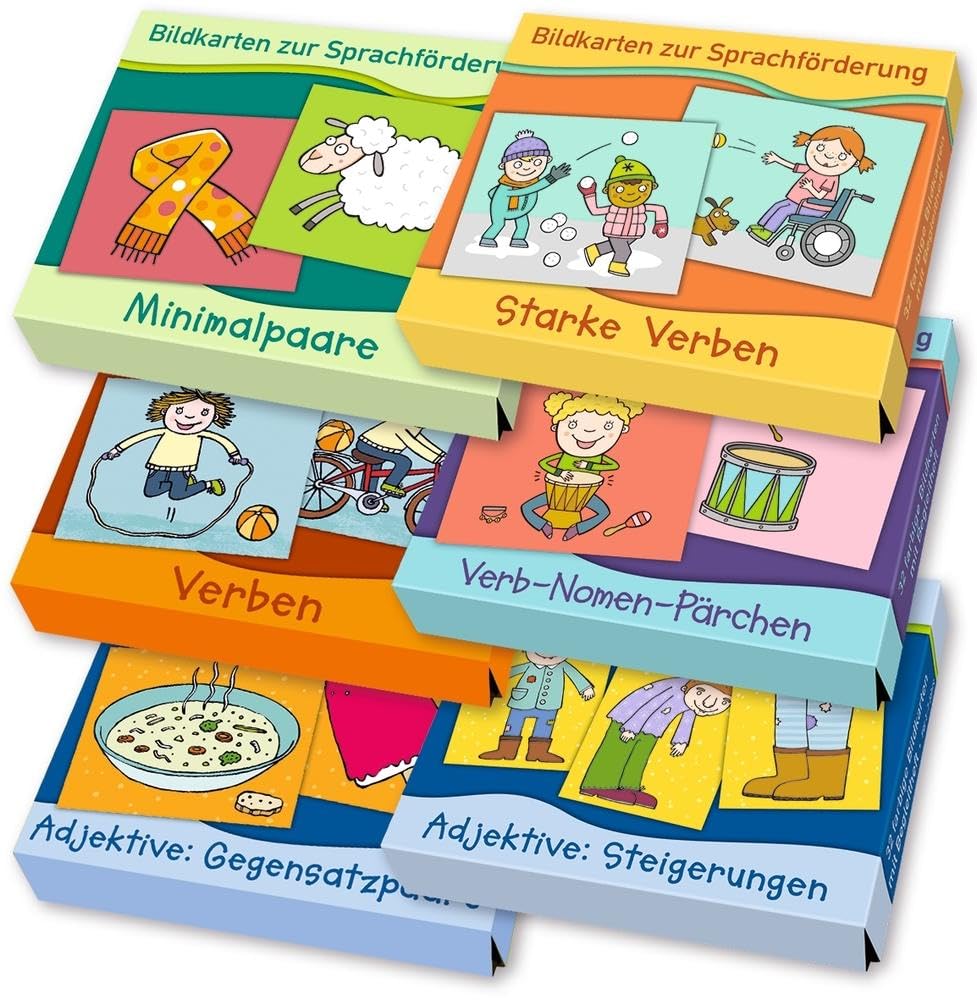 Großes Paket 2 – Bildkarten zur Sprachförderung: enthält 6 Bildkarten-Sets zu Verben, Adjektiven und Minimalpaaren Medicine
