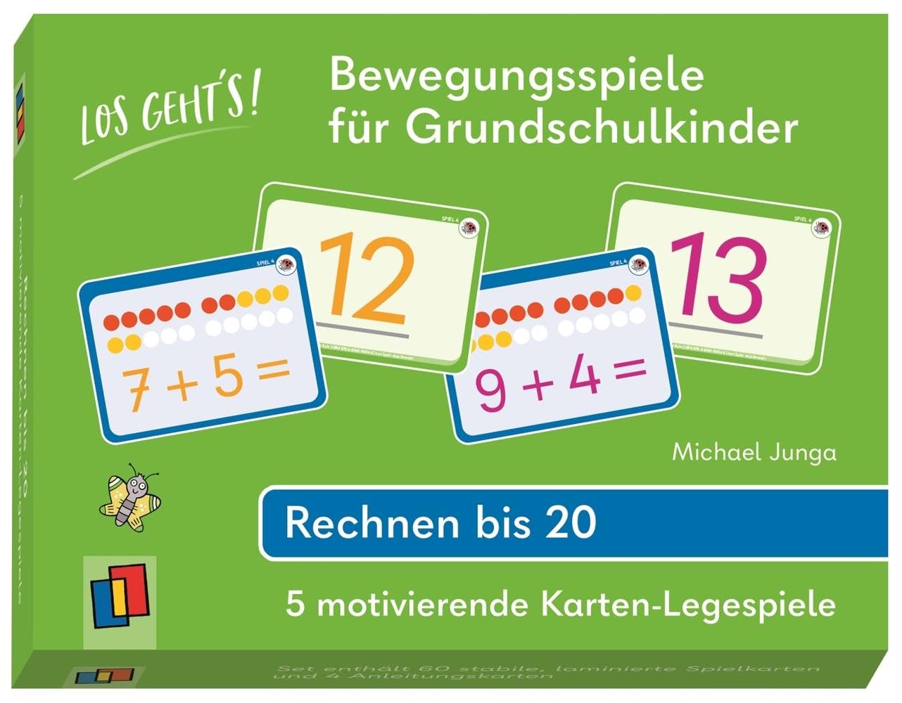 Los geht's! Bewegungsspiele für Grundschulkinder - Rechnen bis 20: 5 motivierende Karten-Legespiele Education & Training