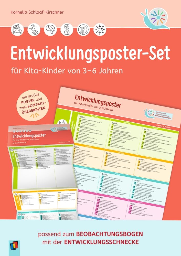 Entwicklungsposter-Set für Kita-Kinder von 3-6 Jahren Reference Books