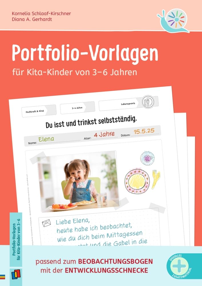 Portfolio-Vorlagen für Kita-Kinder von 3-6 Jahren Health, Nutrition & Fitness