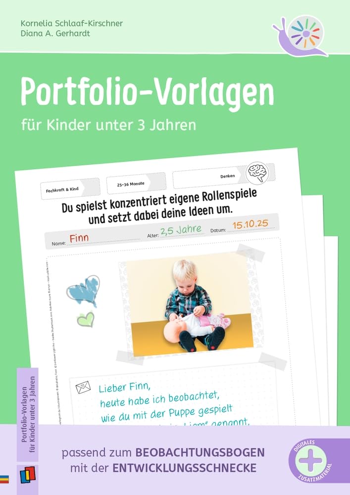 Portfolio-Vorlagen für Kinder unter 3 Jahren Tiptoi & Games