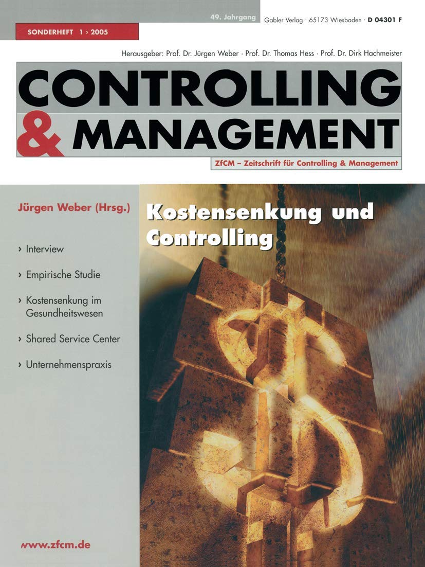 Kostensenkung und Controlling (ZfCM-Sonderheft, 1, Band 1) Law