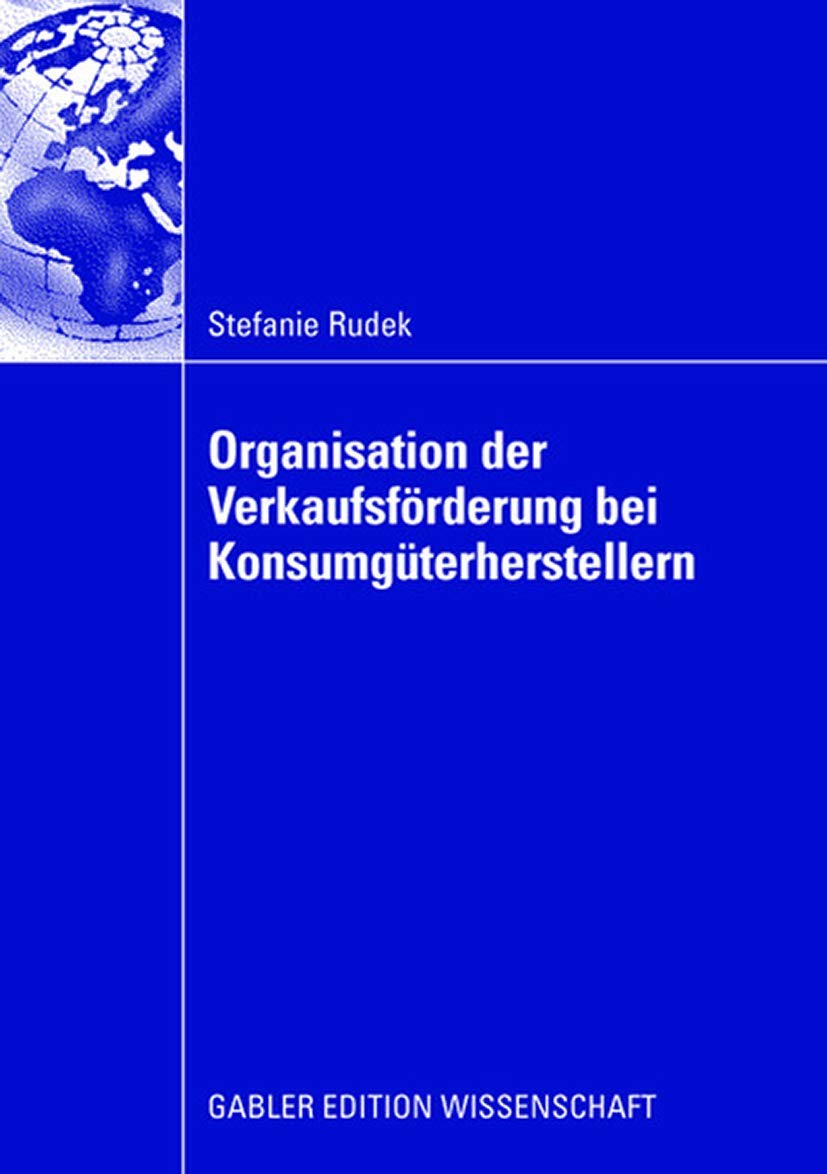 Organisation der Verkaufsförderung bei Konsumgüterherstellern Law
