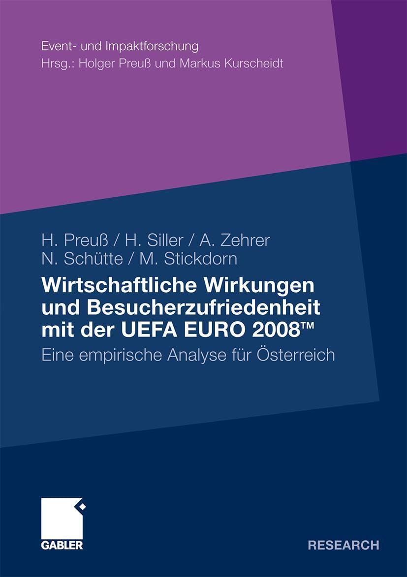 Wirtschaftliche Wirkungen und Besucherzufriedenheit mit der UEFA EURO 2008: eine empirische Analyse für Österreich: Eine empirische Analyse für Österreich (Event- und Impaktforschung) Law