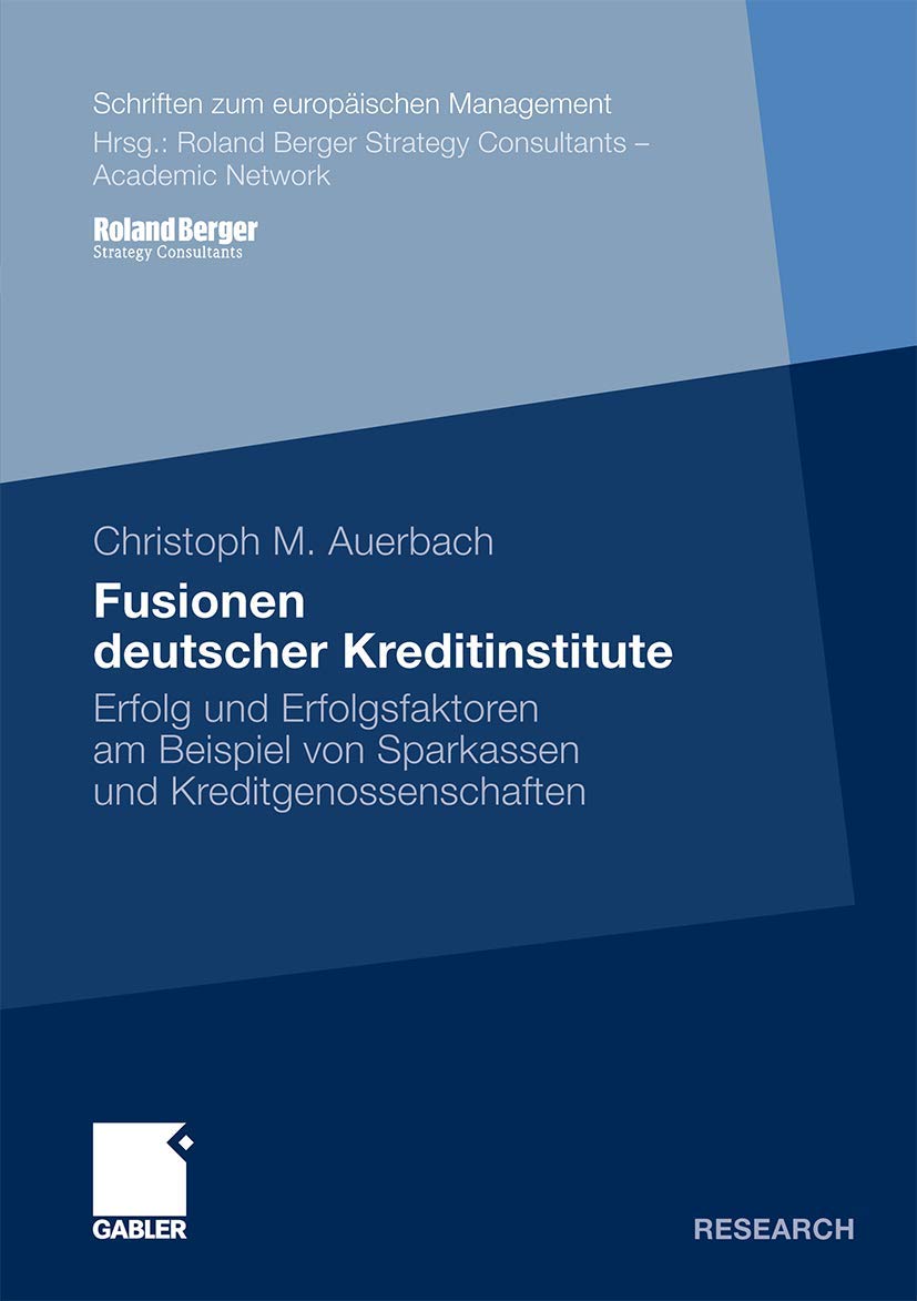 Fusionen deutscher Kreditinstitute Law