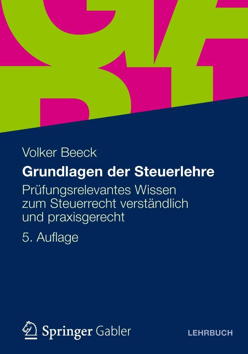 Grundlagen der Steuerlehre Law