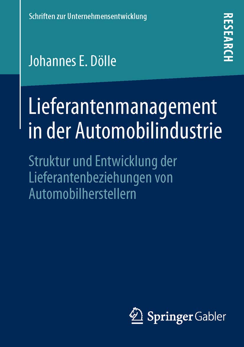 Lieferantenmanagement in der Automobilindustrie Law