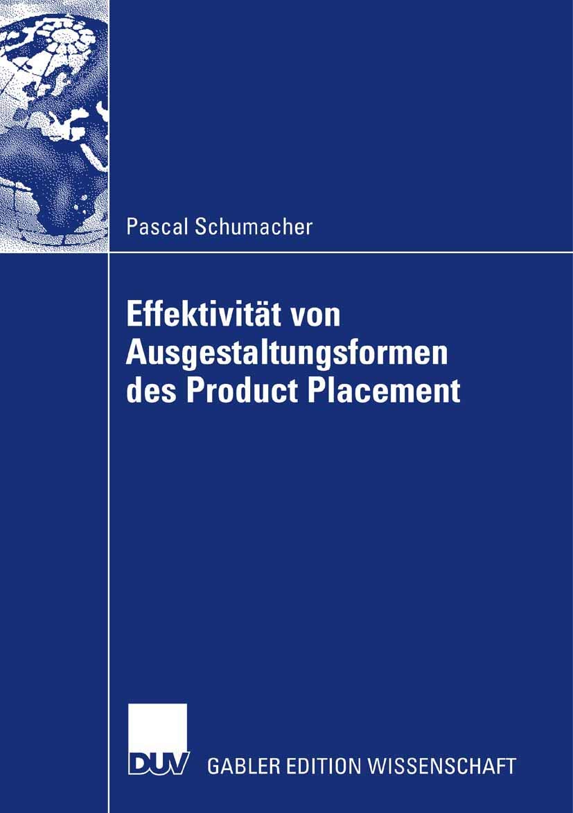 Effektivität von Ausgestaltungsformenen des Product Placement book