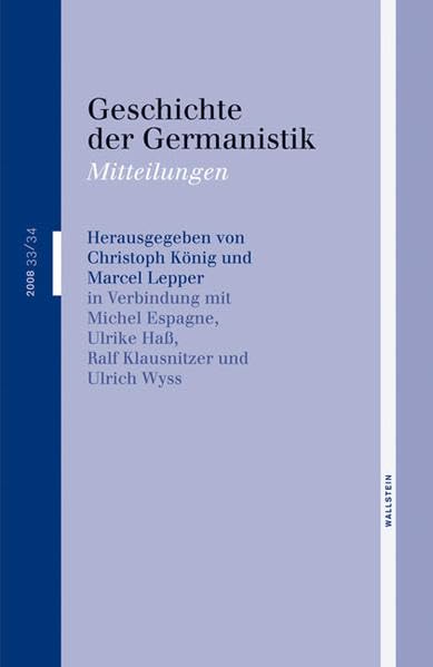 Geschichte der Germanistik: HEFT 33/34 (2008): Mitteilungen Manga