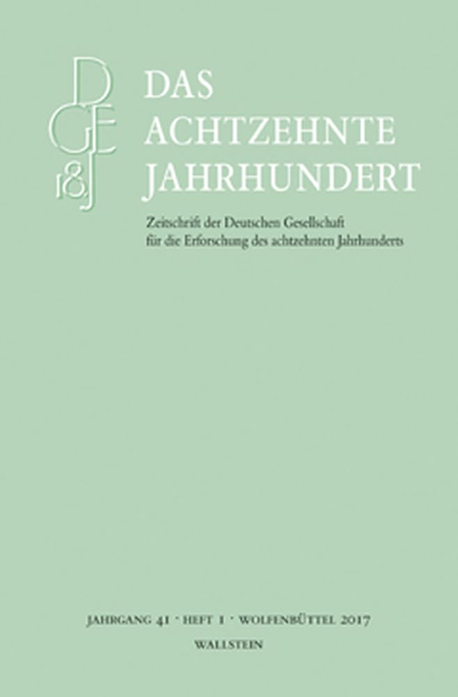 Das achtzehnte Jahrhundert 41/1 Contemporary literature