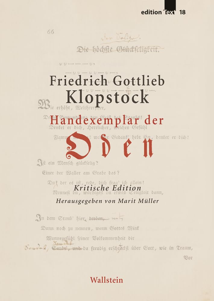 Handexemplar der »Oden« Poetry
