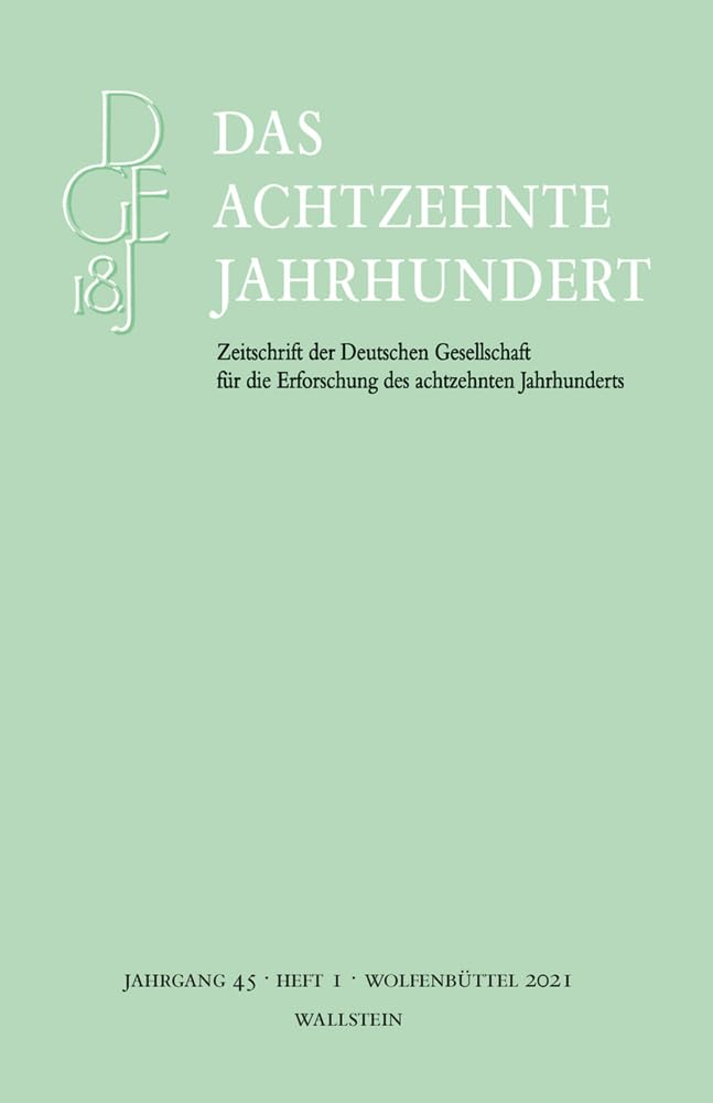 Das achtzehnte Jahrhundert 45/1 Contemporary literature