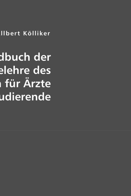 Handbuch der Gewebelehre des Menschen für Ärzte und Studierende Medicine
