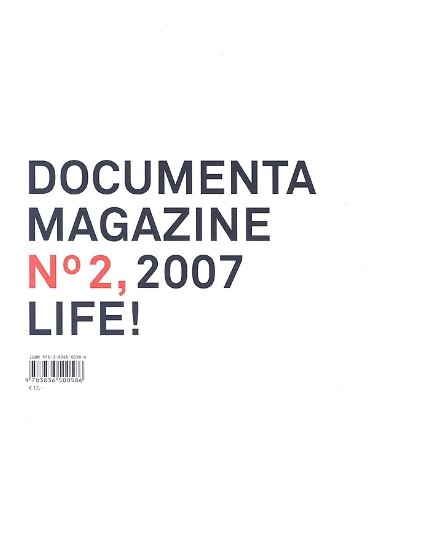 documenta 07 - Magazin 2 - Leben!: Was ist das blosse Leben? Philosophy