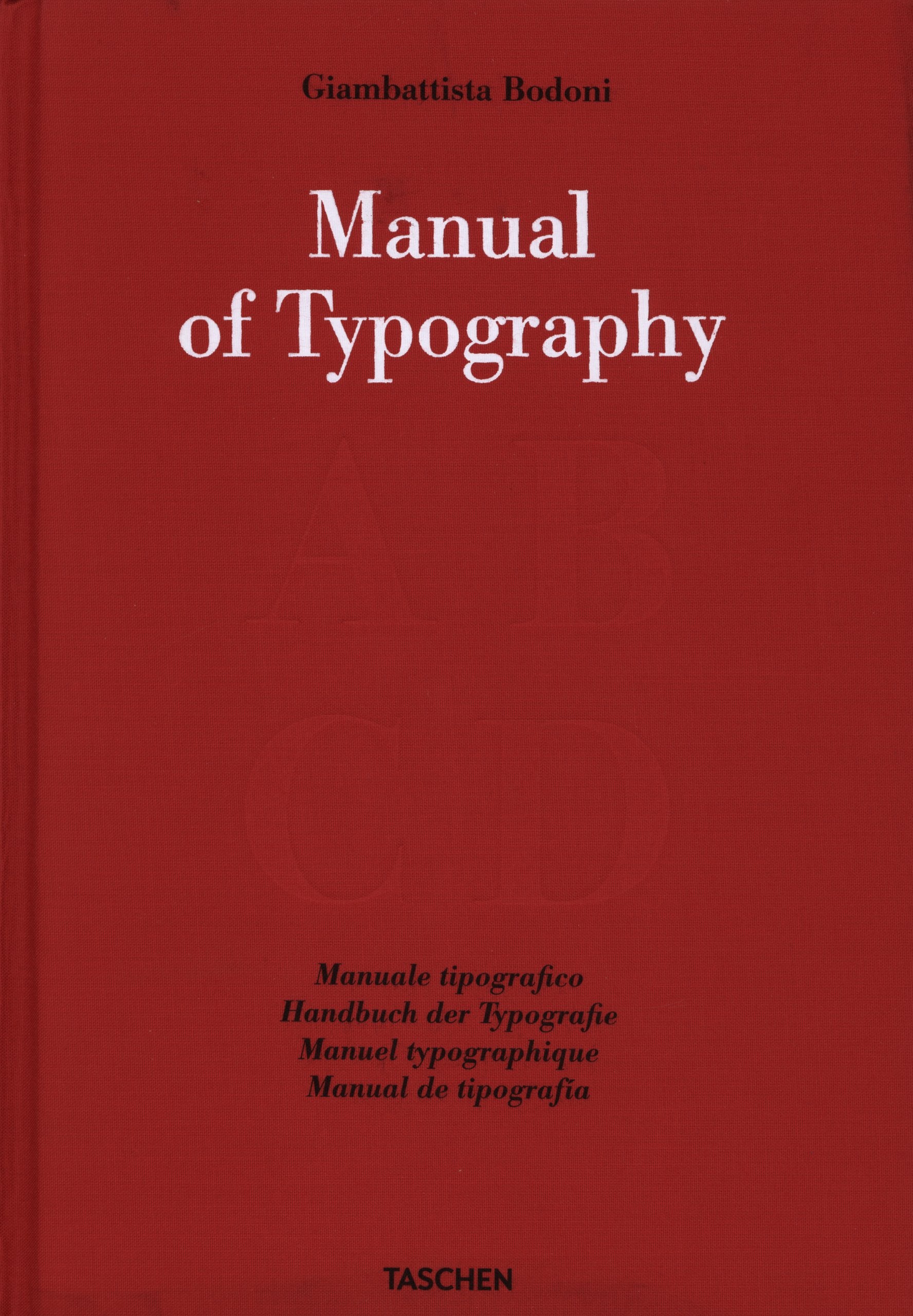 BODONI. MANUEL TYPOGRAPHIQUE - MANUALE TIPOGRAFICO (1818): VA Books