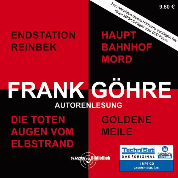 Vier Krimis von Frank Göhre: Hauptbahnhof Mord, Endstation Reinbek, Goldene Meile, Die toten Augen vom Elbstrand Contemporary literature