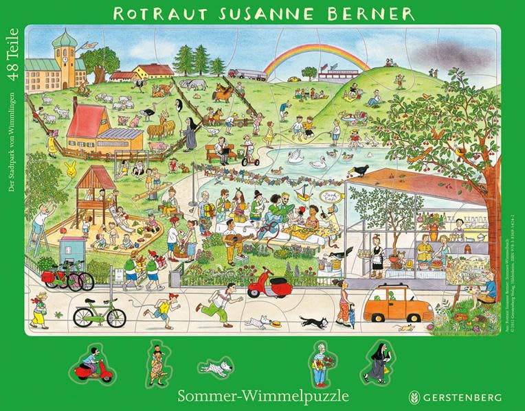 Wimmel-Rahmenpuzzle Sommer: Motiv Stadtpark, 48 Teile Non-fiction