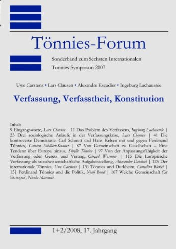 Verfassung, Verfasstheit, Konstitution Law