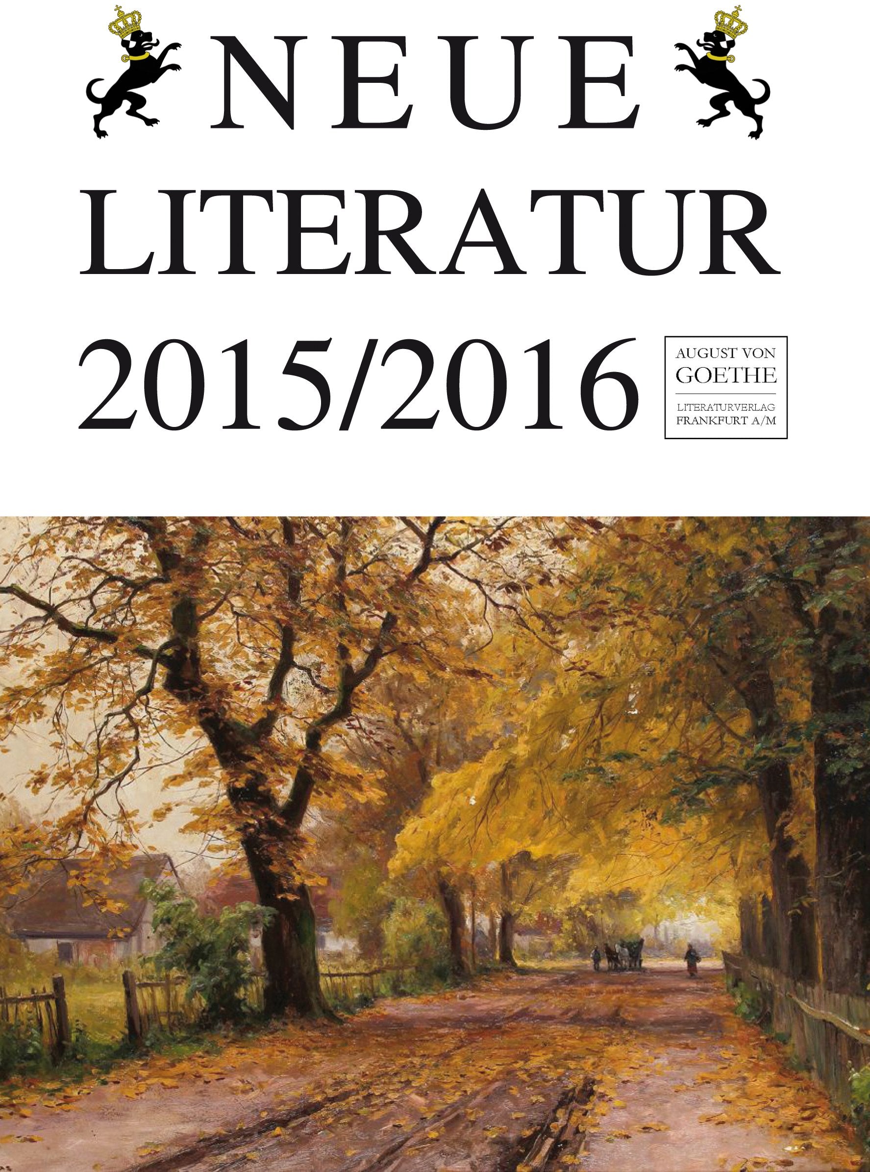 Neue Literatur 2015/2016 Contemporary literature