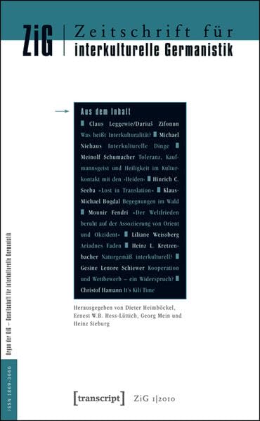 Zeitschrift für interkulturelle Germanistik book
