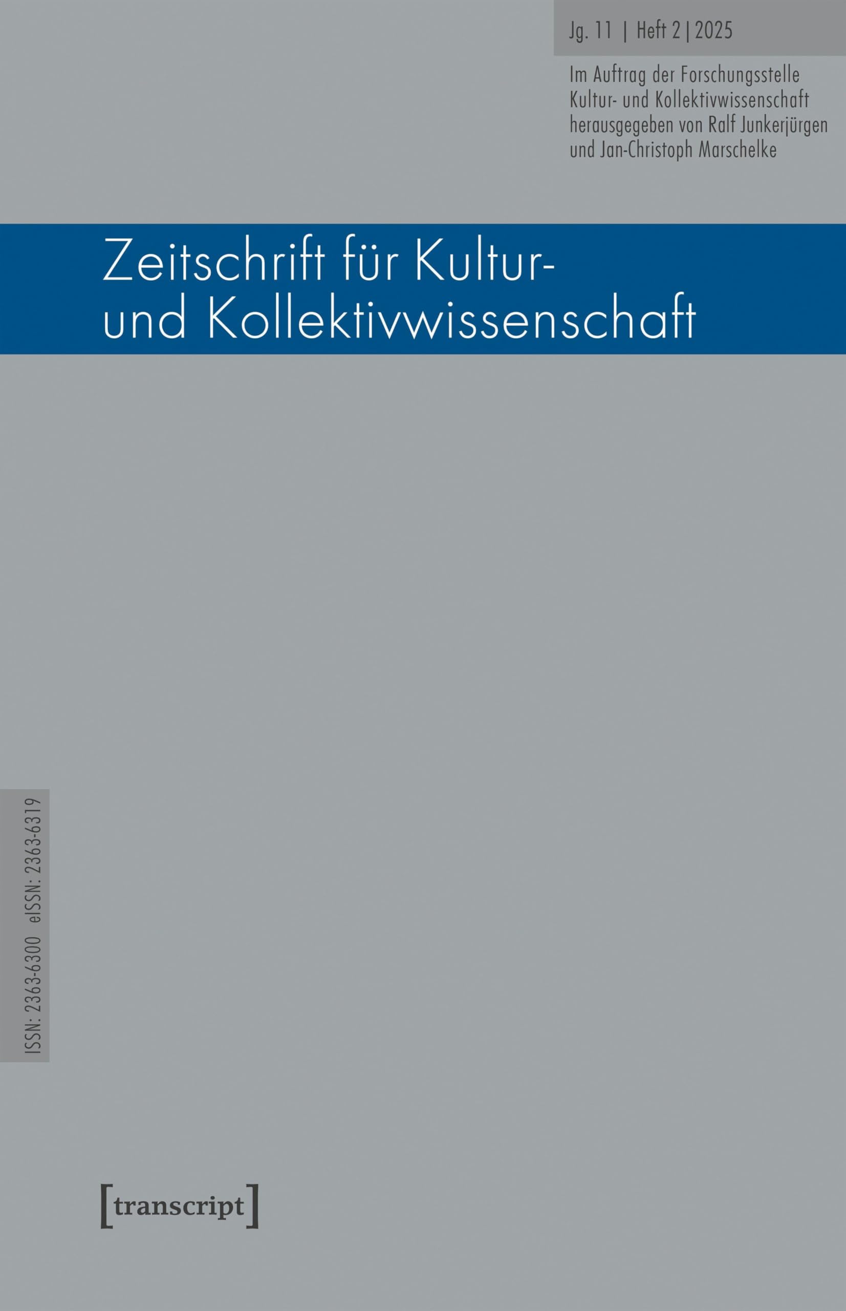 Zeitschrift für Kultur- und Kollektivwissenschaft Philosophy