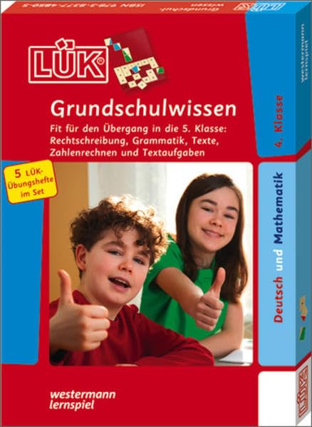 LÜK-Sets: LÜK-Set: Grundschulwissen: Fit für den Übergang in die 5. Klasse: Rechtschreibung, Grammatik, Texte, Zahlenrechnen und Textaufgaben Study Guides