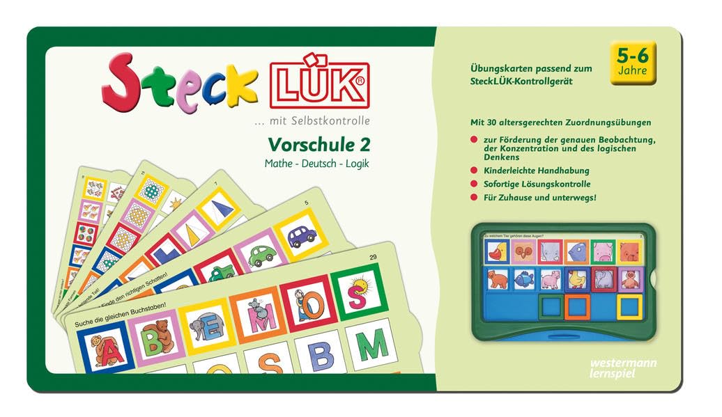 SteckLÜK. Vorschule mix 2 Mathe - Deutsch - Logik: Alter 5 - 6 (grün) Board Games