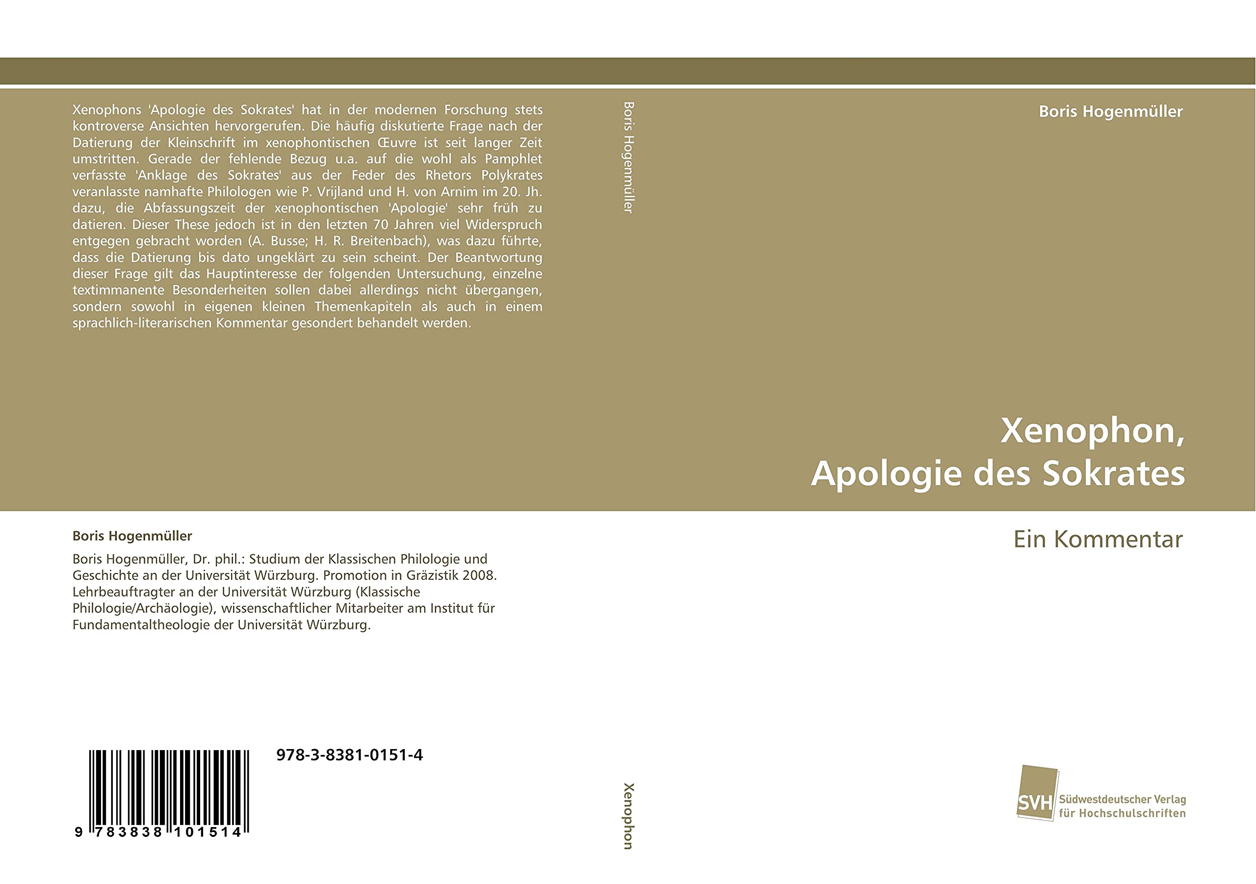 Xenophon, Apologie des Sokrates: Ein Kommentar Learning & Reference