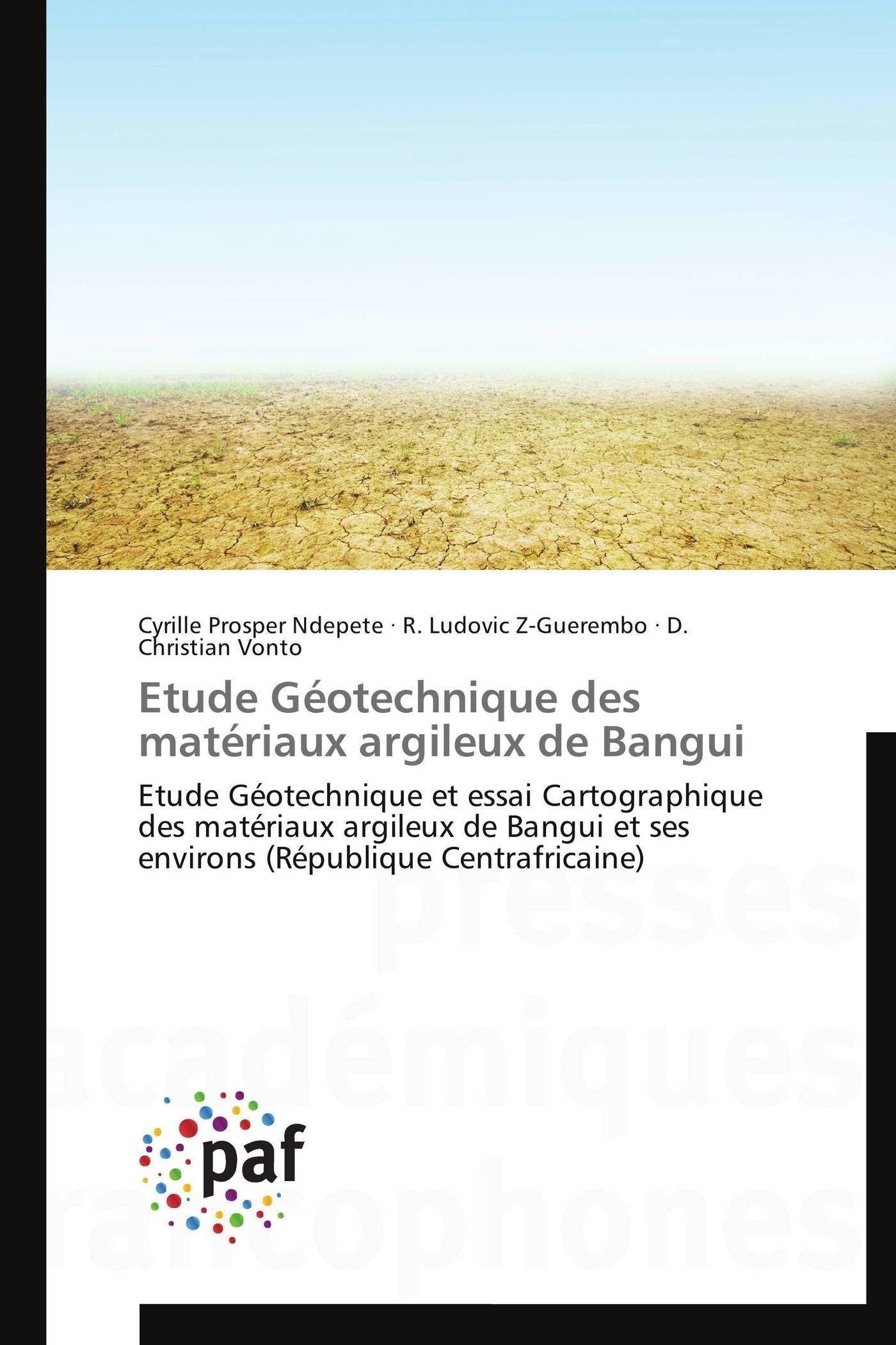 Etude géotechnique des matériaux argileux de bangui book