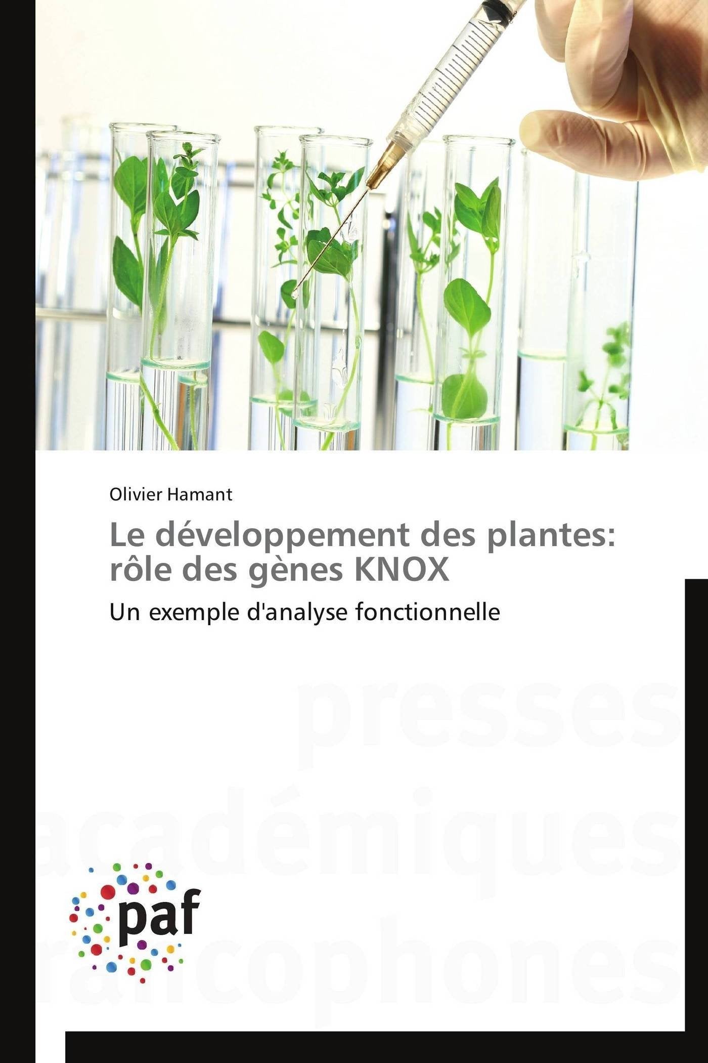 Le développement des plantes: rôle des gènes KNOX: Un exemple d'analyse fonctionnelle book