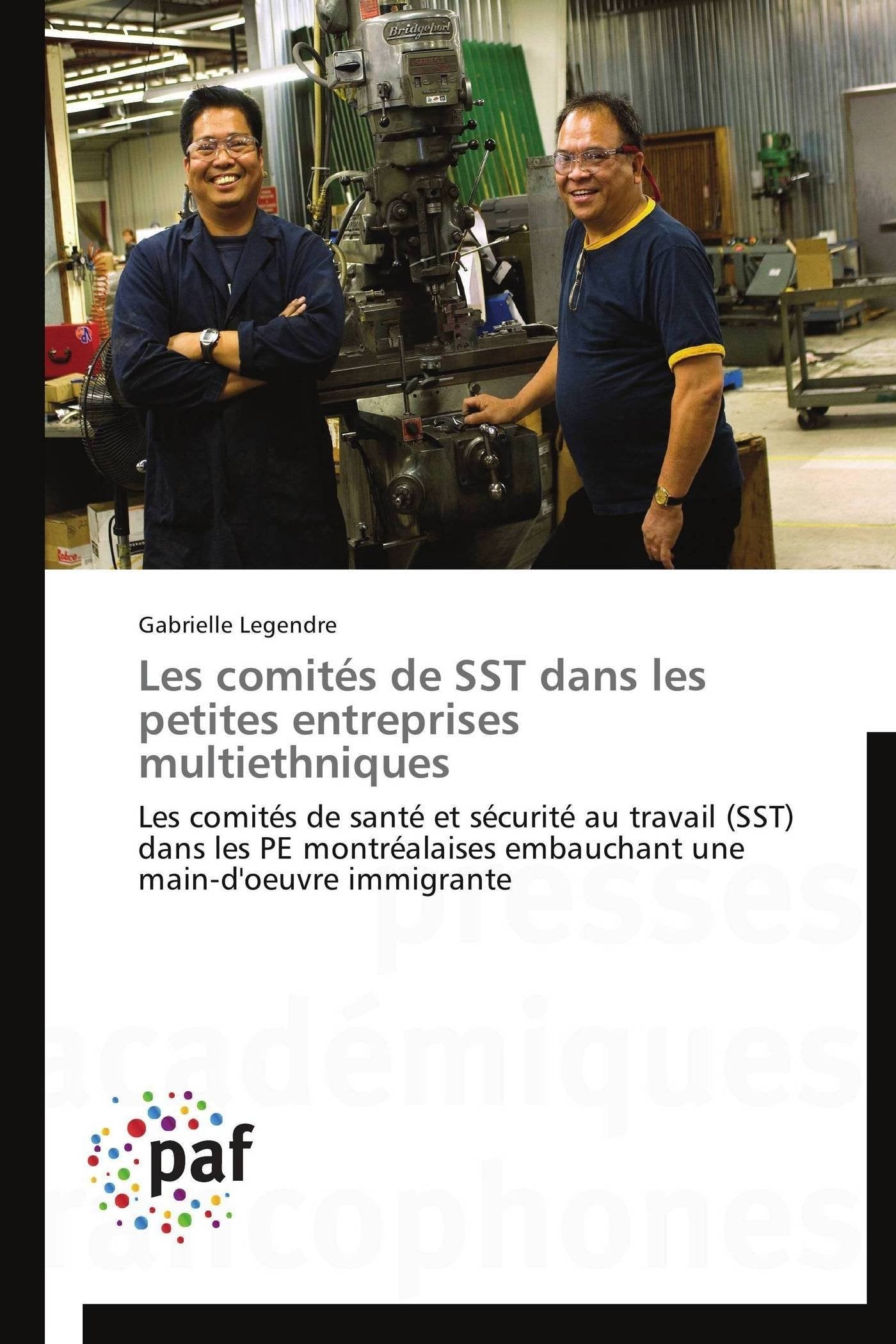 Les comités de SST dans les petites entreprises multiethniques: Les comités de santé et sécurité au travail (SST) dans les PE montréalaises embauchant une main-d'oeuvre immigrante book