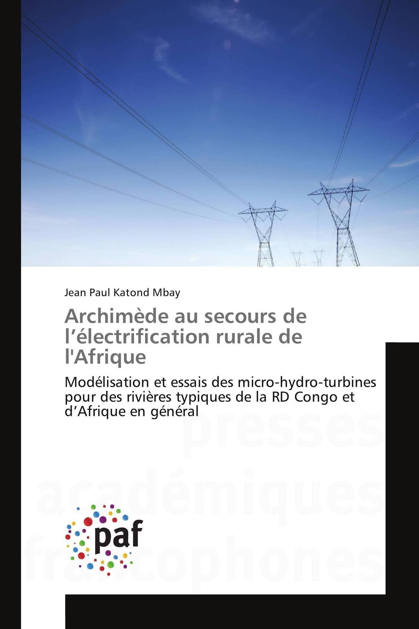 Archimède au secours de l électrification rurale de l'afrique book