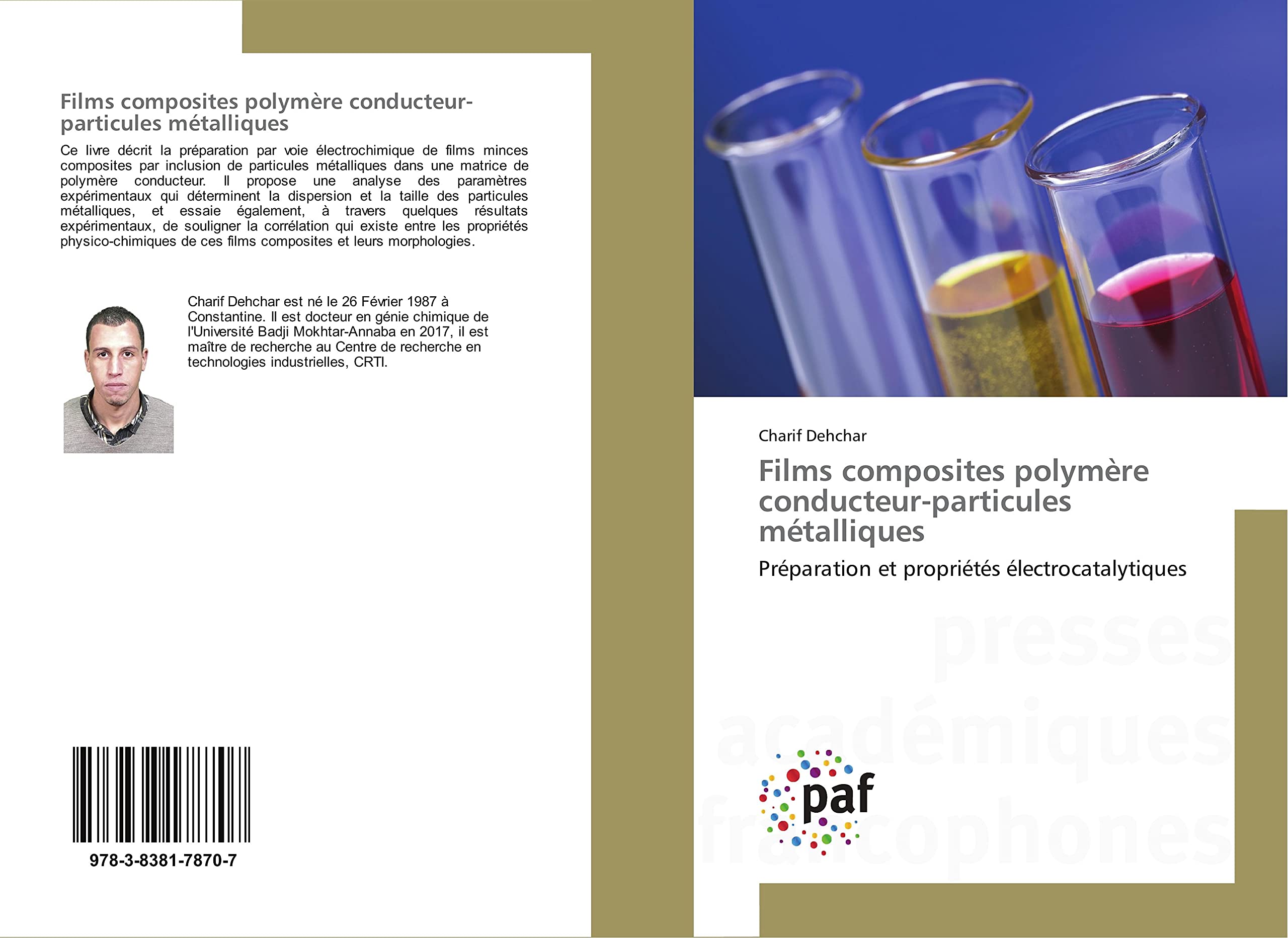 Films composites polymère conducteur-particules métalliques: Préparation et propriétés électrocatalytiques book