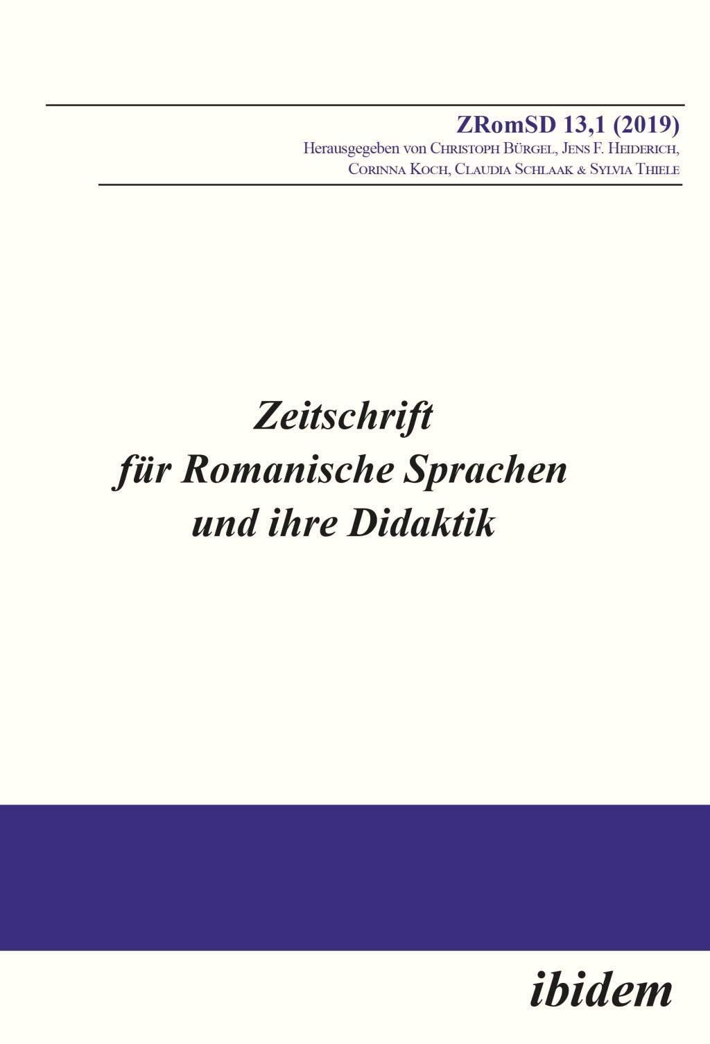 Zeitschrift für Romanische Sprachen und ihre Didaktik Social Sciences