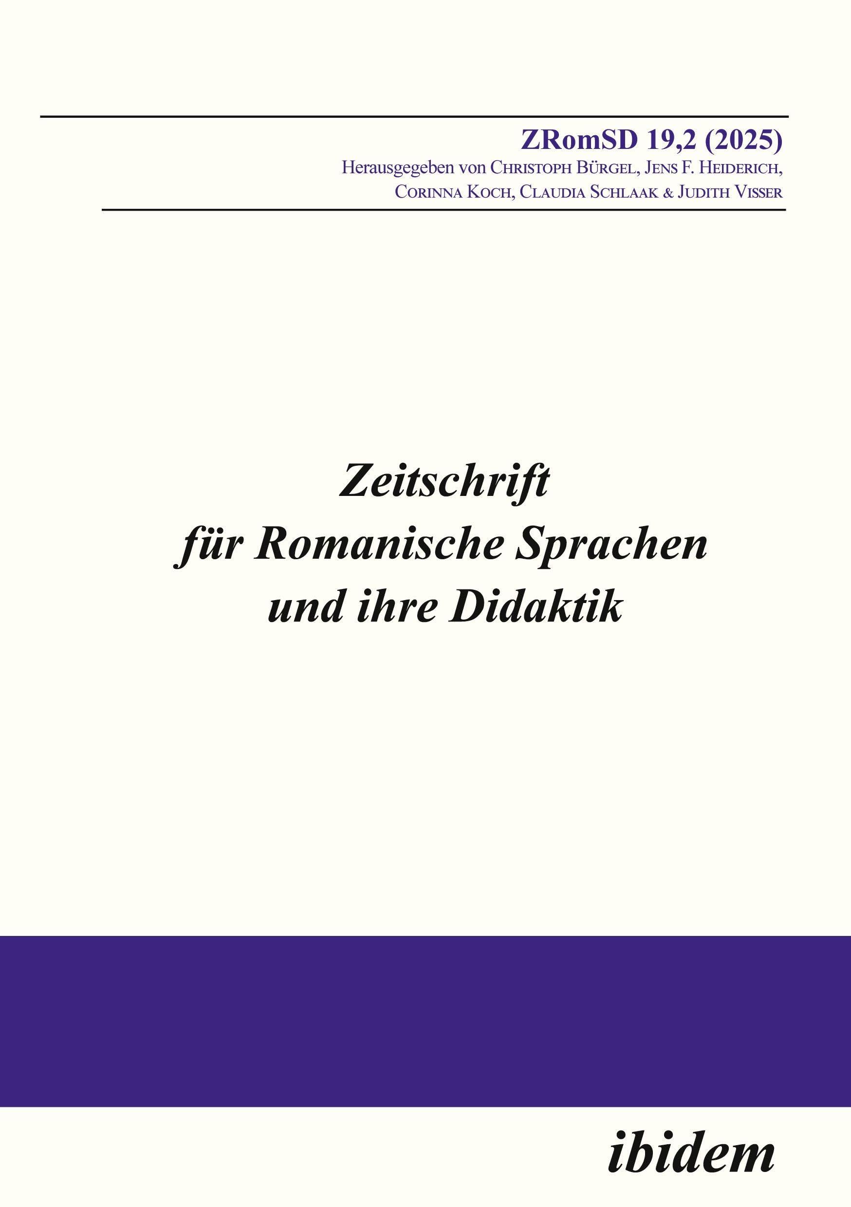 Zeitschrift für Romanische Sprachen und ihre Didaktik Books