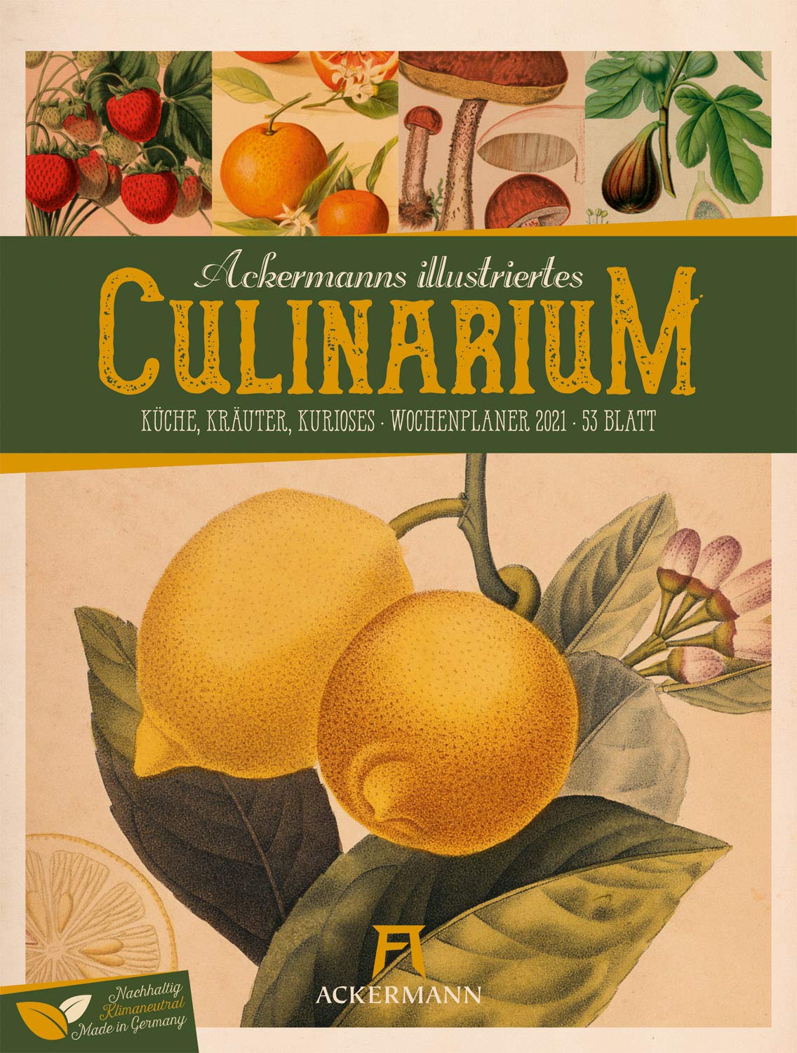 Culinarium - Wochenplaner Kalender 2021, Wandkalender im Hochformat (25x33 cm) - Botanische Illustrationen im Stil von Merian/Redouté, Wochenkalender book