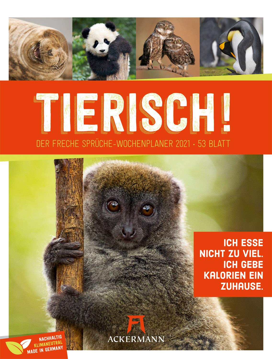 Tierisch Sprüchekalender - Wochenplaner Kalender 2021: Freche Sprüche Leisure & Fun