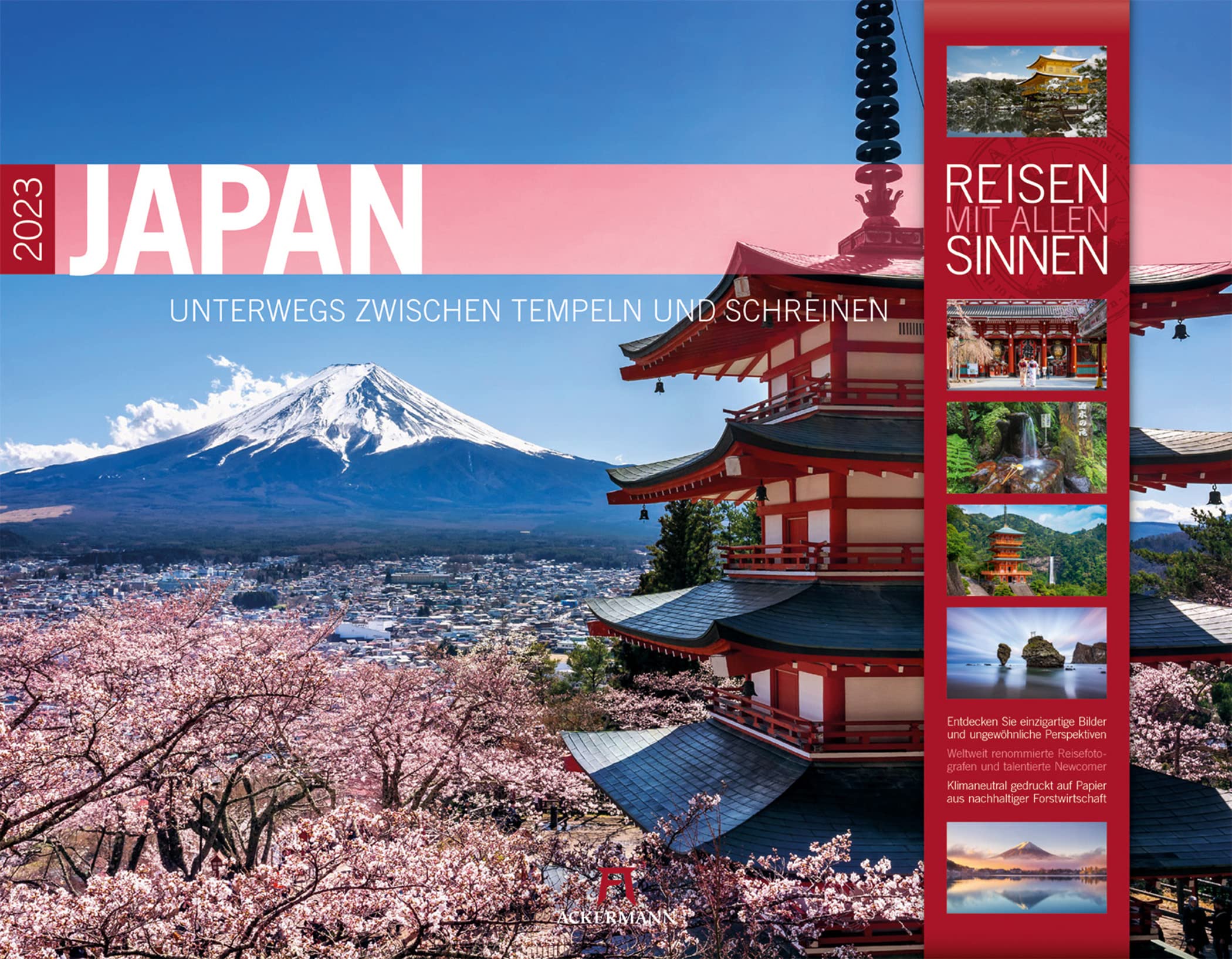 Japan Kalender 2023, Wandkalender im Querformat (54x42 cm) - Reisekalender mit Schwerpunkt auf Tempel und spirituelle Orte Leisure, Home & Garden