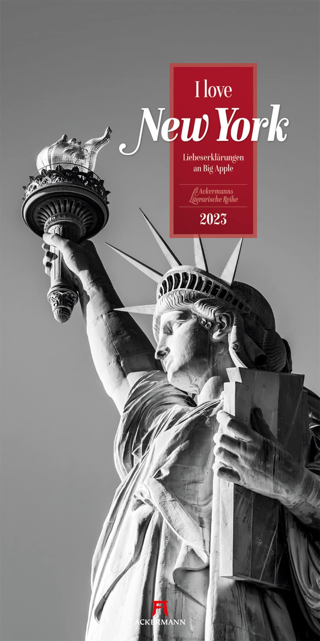 I love New York Kalender 2023, Wandkalender in Schwarz-Weiß im Hochformat (33x66 cm) - Städtekalender / Literaturkalender mit Zitaten Leisure, Home & Garden
