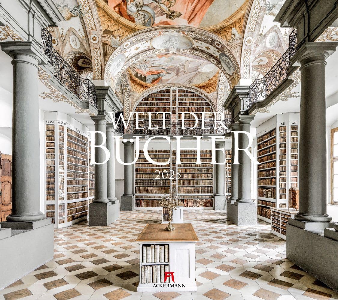 Welt der Bücher Kalender 2025, Wandkalender im Querformat (54x48 cm) - Mit den eindrucksvollsten Bibliotheken und Büchereien der Welt Hobbies & Crafts