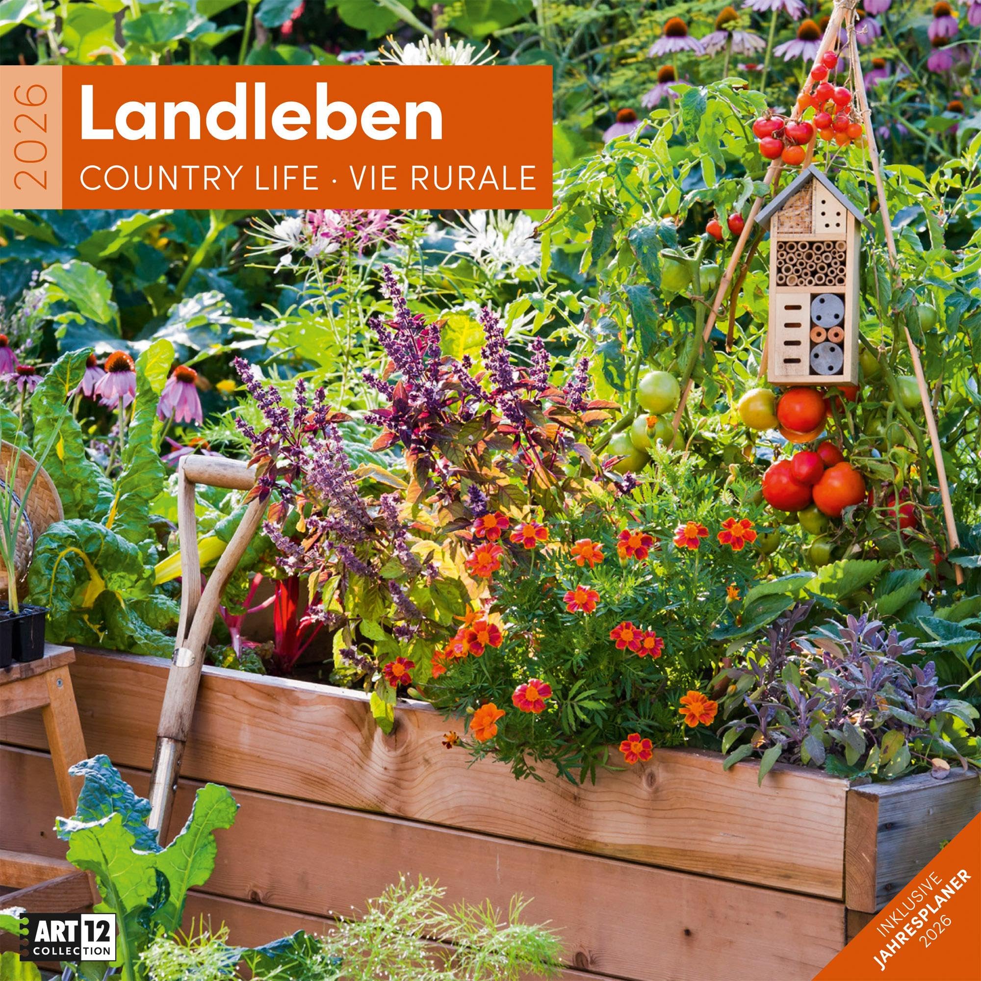 Landleben Broschürenkalender 2026 - 30x30 - Art12 | Abwechslungsreicher Garten-Kalender im schlanken Hochformat (aufgeklappt 30x60 cm) | zum Eintragen Leisure, Home & Garden