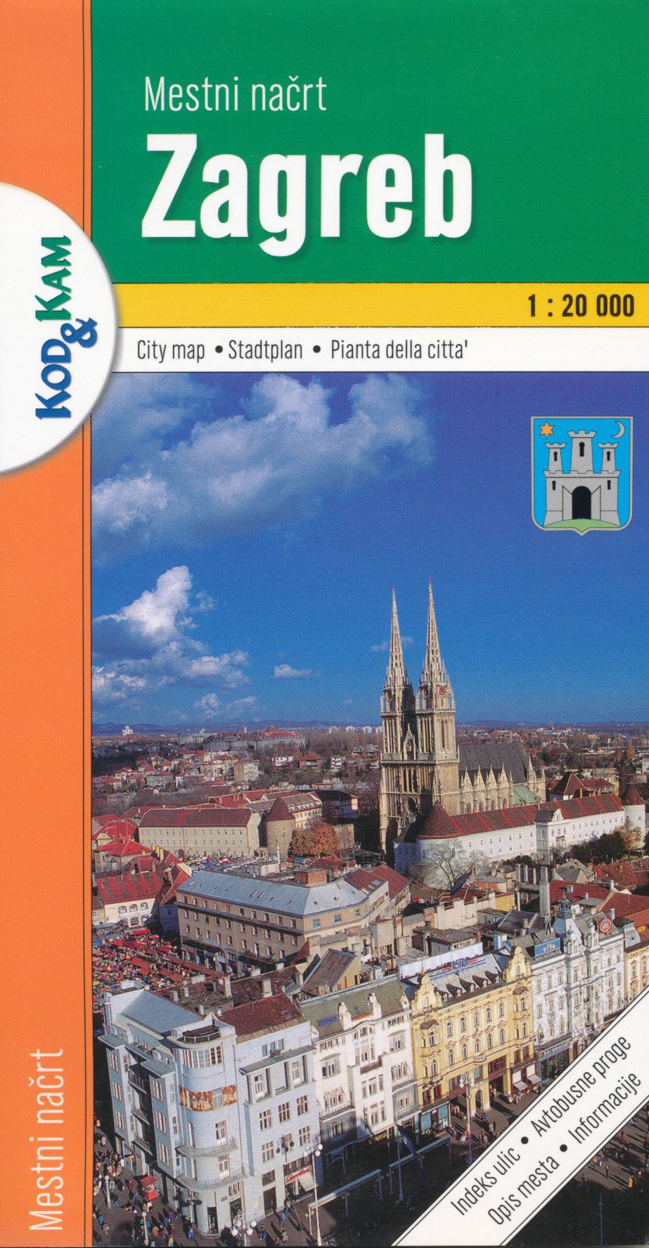 Zagreb (Croatia) 1:20,000 Street Map & Environs 1:300,000 GZS Maps & Plans