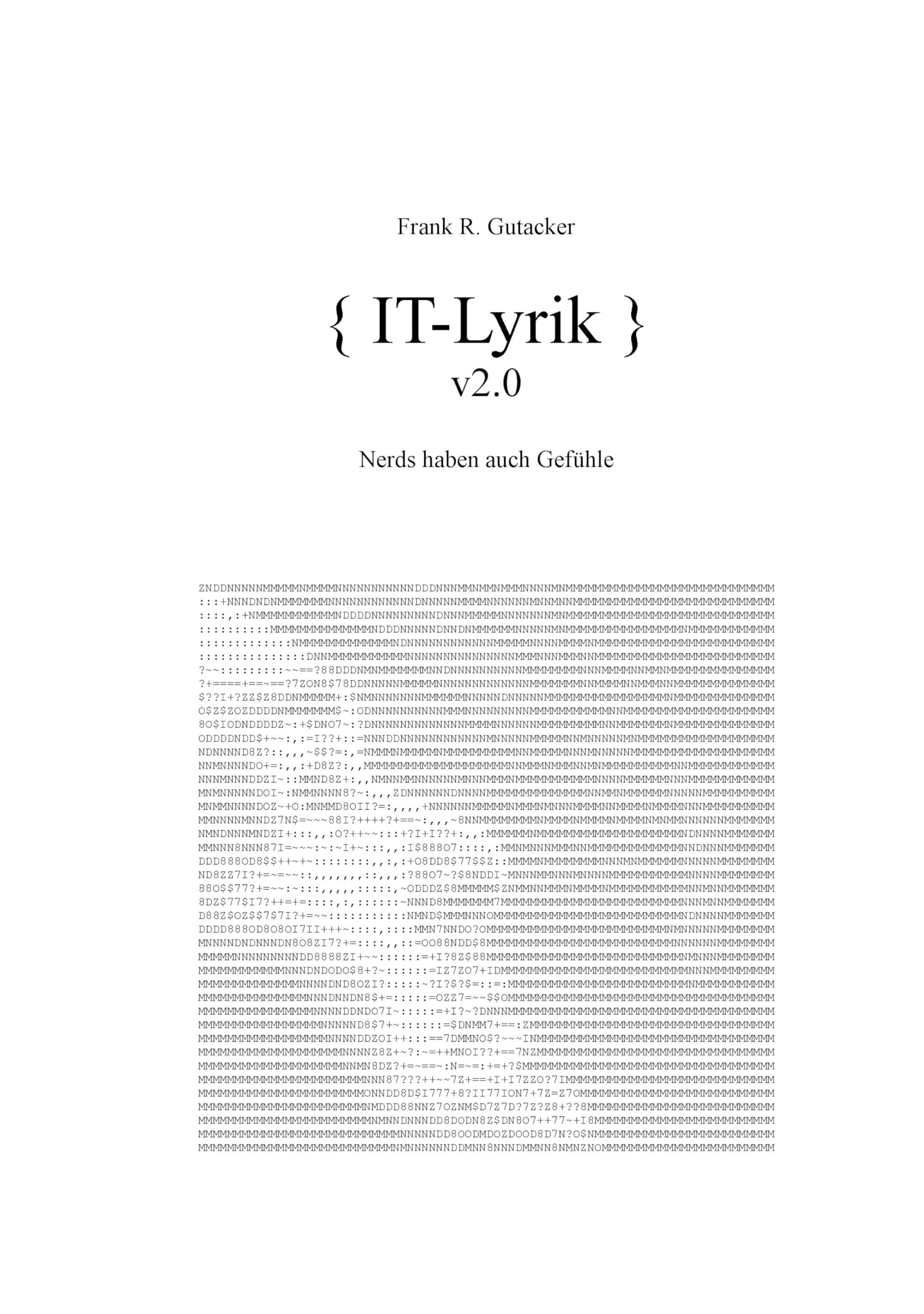 IT-Lyrik v2.0: Nerds haben auch Gefühle book