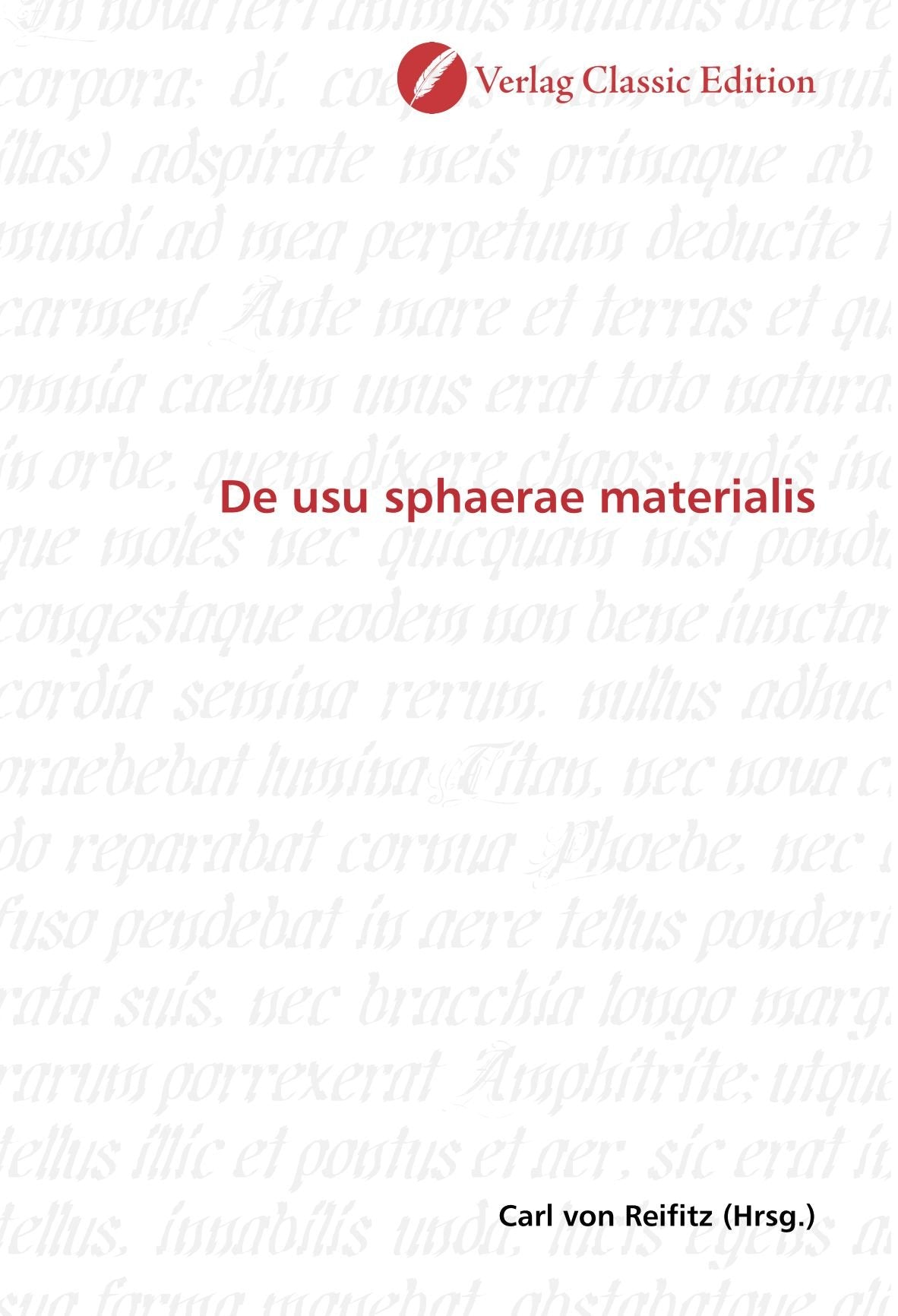 De usu sphaerae materialis Politics & History books